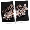 Beaupretty 1pc Elegant Rhinestone Bride Hairpin Headdress for Weddings Vintage Hair Comb Accessory for Brides and Special Occasions view 3