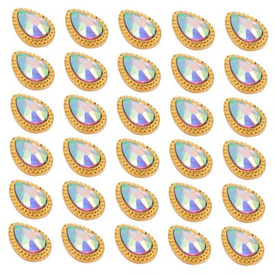 Beaupretty 30pcs Nail Art Decals Crystals Rhinestones Gems for Diy Crafts for Elegant Nail Designs Creative Projects Suitable for Beginners and Professionals