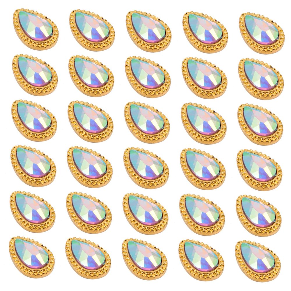 Beaupretty 30pcs Nail Art Decals Crystals Rhinestones Gems for Diy Crafts for Elegant Nail Designs Creative Projects Suitable for Beginners and Professionals