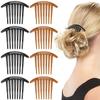 Beaupretty 10Pcs Acrylic Crescent Hair Side Combs 7 Tooth Insert Combs for Women French Style Hair Accessories for Everyday Wear and Special Occasions view 1