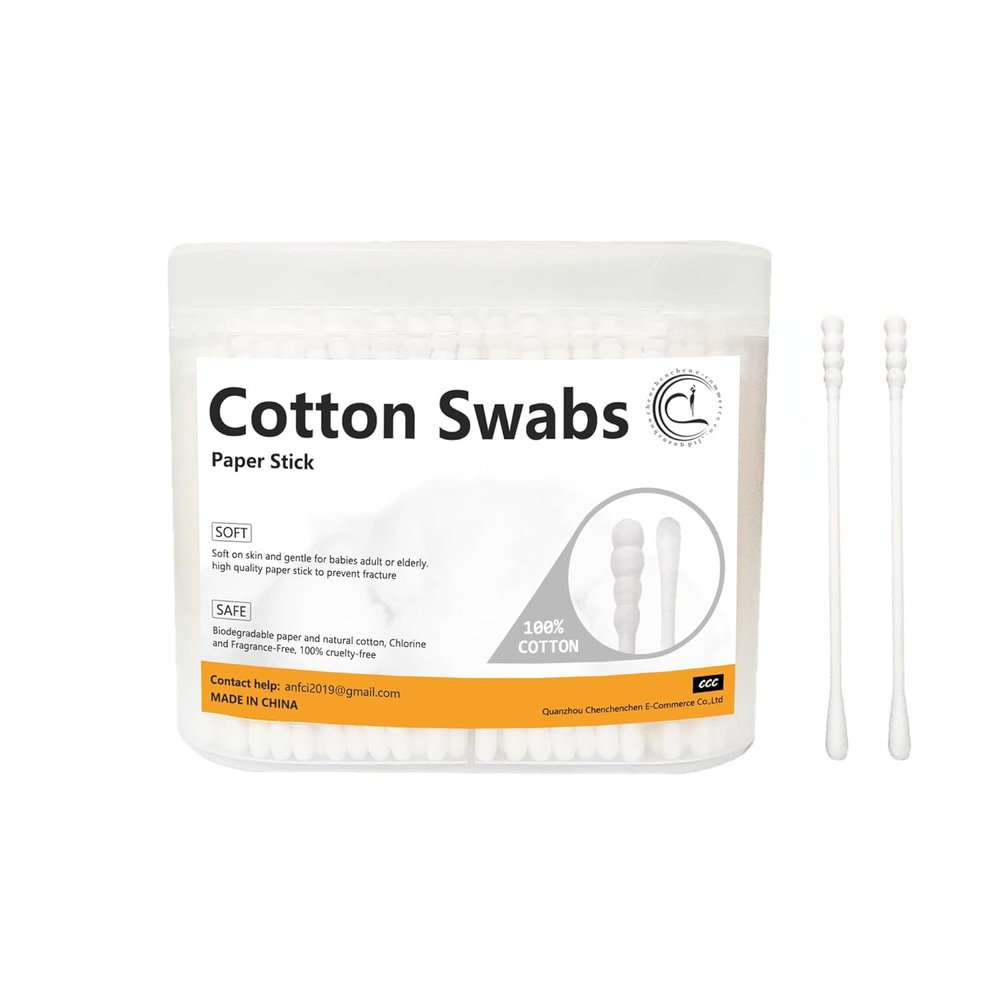 2500pcs Tiny Cotton Buds, with Round & Spiral, Suitable for Baby Ear Nose Clean,Cosmetics,Personal Hygiene