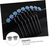 2pcs Flower Rhinestone Hair Comb Flower Hair Accessories Bridal Side Comb Bride Hair Clip Mini Snap Clip Bun Clip Patterned Hairpin Updo Tool Rhinestones view 2
