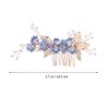 Beaupretty 3pcs Bridal Headdress Set Blue Simulation Flowers Elegant Hair Combs and Hairpins for Weddings Engagements and Special Occasions view 2
