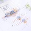 Beaupretty 3pcs Bridal Headdress Set Blue Simulation Flowers Elegant Hair Combs and Hairpins for Weddings Engagements and Special Occasions view 3