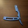 Barbershop Blue Shaving Straight Edge Razor Stainless Steel, Mustache, Beard, Eyebrows view 1