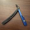 Blue and Black Stylish Classic Straight Edge Razor Shaving Mustache, Eyebrows, Mustache, Beard view 1