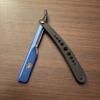 Hair, Beard, Mustache Shaving And Cutting Straight Edge Razor Knife Black and Blue view 1