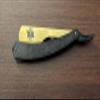 Black and Gold Lightweight Easy Shaving Straight Edge Razor Unisex Mustache and Beard view 1