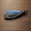 Classic Shaving Straight Edge Razor Blue and Black Cool Design Stainless Steel Barber Razor view 1