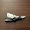 Mens Shaving Bone Style Black and Silver Straight Edge Razor Easy Shaving and Grooming view 1