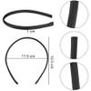 Duufin 30 Pieces Black Satin Craft Headbands - Thin, Plain, and Covered, 1cm DIY Headbands for Girls and Women view 2
