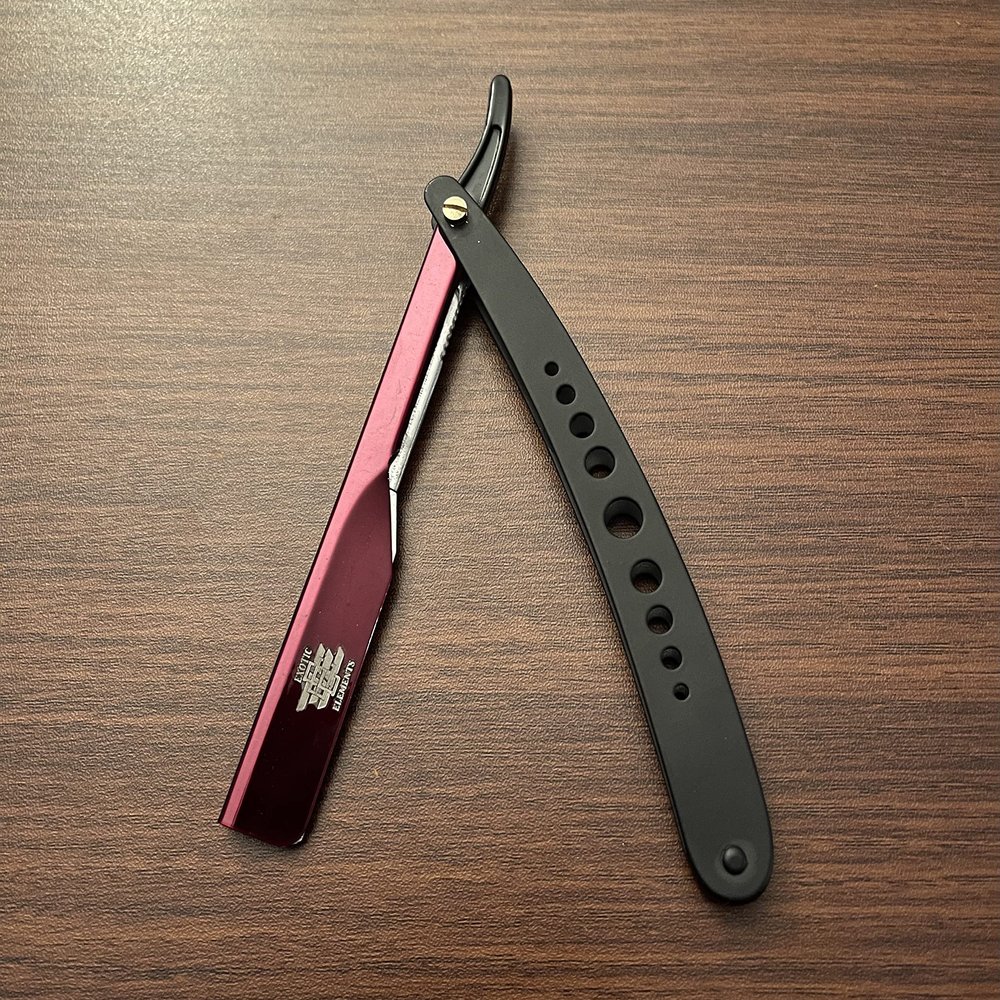 Premium Shaving and Groom Razor Mustache, Beard, Eyebrows Red and Black Design