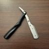 Black and Silver Lightweight Shaving Tool Cool Bone Style Straight Edge Razor view 1
