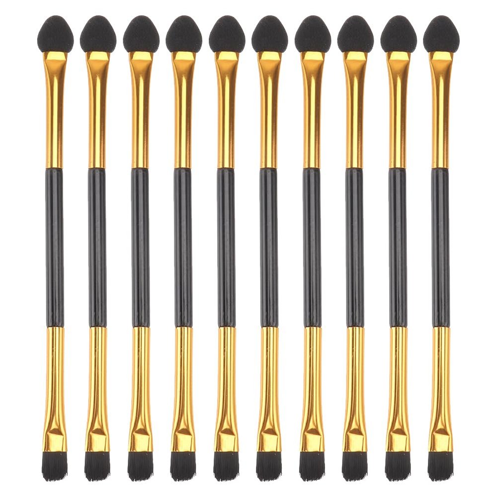 FOMIYES 20Pcs Dual Sides Eyeshadow Eye Shadow Brush Applicator for Women Lady Handle Makeup Tool