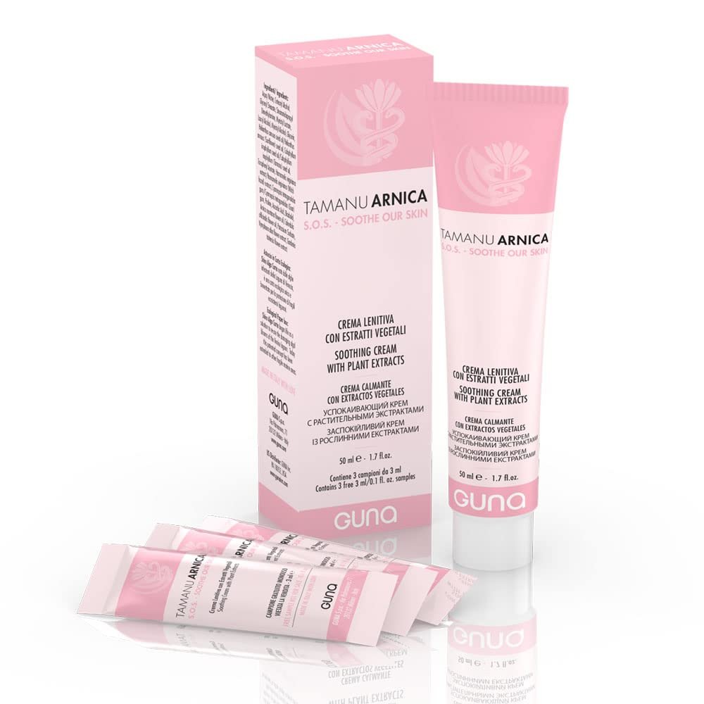 Guna Tamanu Arnica Cream with Calendula and Botanical Plant Extracts to Soothe and Soften Dry, Chapped Irritated Skin - 50 ML