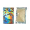QQ Studio Bulk Holographic Heat Seal Bags, Rainbow Foil Spa Supply Sample Pouches, Heat Seal Iridescent Baggies, Open Top Bags for Lip Gloss and Nails (3.5 Inch x 5.1 Inch, x200 Clear Holographic) view 1