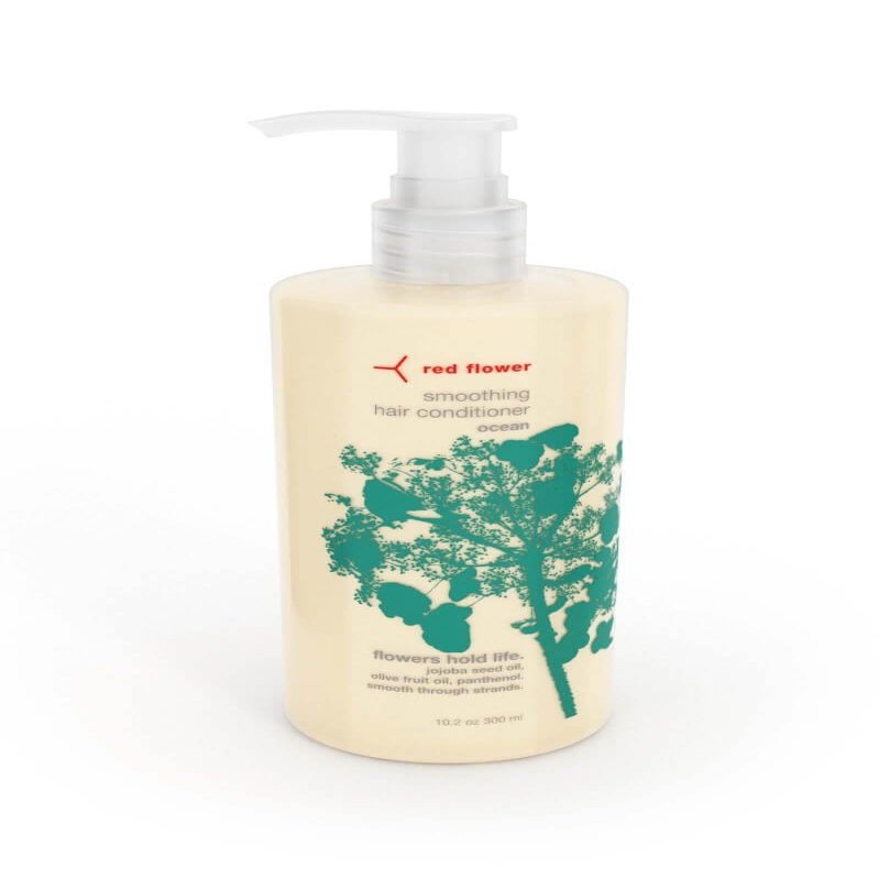 Red Flower Ocean Smoothing Hair Conditioner  Vitamin-Rich Moisture & Frizz Control Treatment for All Hair Types, Vegan & Sulfate-Free 10 oz