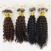 Deep Wave Micro Loop Human Hair Extensions Brazilian Virgin Hair Weave Bundles Micro Ring Extensions 1g/strand 100g/set (#1, 26inch) view 2