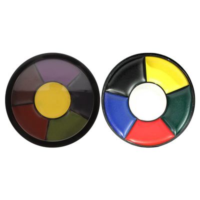 Beaupretty 2pcs Face Paint Makeup Pigment for Halloween Colors of Oil-based Art Portable Storage Box for Creative Designs