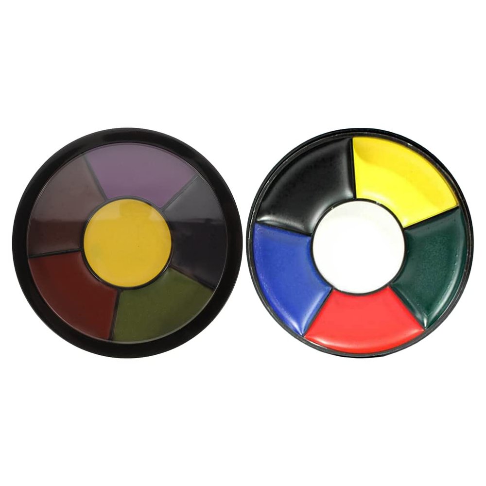 Beaupretty 2pcs Face Paint Makeup Pigment for Halloween Colors of Oil-based Art Portable Storage Box for Creative Designs