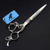 Hair Cutting Scissors, 7.0 Inch Hairdressing Scissors Japan 440C Personalized Hairdressing Scissors Advanced Hairdressers Love Hair Care Tools BY ZZYY (Color : Silver) view 4