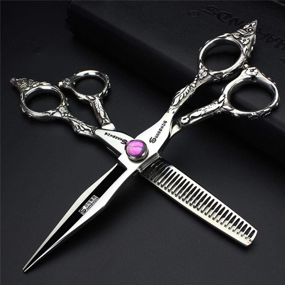Hair Cutting Scissors, 6 Inch Stainless Steel Hairdressing Scissors Barber Shop Supplies Professional Hairdressing Scissors Cut Hair Barber Hairdressing Barber Scissors BY ZZYY