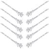 10Pcs Cute Spooky Skeleton Hands Bobby Pins 2.5" Halloween Hair Clips Women Girls Accessories, Silver view 1
