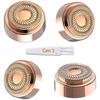 Replacement Heads for Flawless Generation 2, Facial Hair Removal Replacement Heads for Women, Compatible with Finishing Flawless Facial Hair Remover, Double Halo Replacement Heads Gen 2(4 Count) view 1
