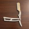 Cut-Throat Barber Folding Straight Edge Razor Excellent Quality Heavy Duty Razor Knife White and Gold view 1