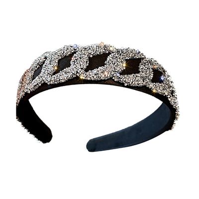 Beaupretty Rhinestone Studded Elastic Hair Band for Weddings and Special Occasions Shiny Decorative Headband for Women Birthdays and Holidays