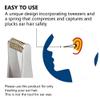 Seki Japan Ear Hair Trimmer Clipper Cutter Tweezers Shape with Spring Safe Design for Hair Removal, Japanese Stainless Steel view 4