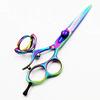 Hair Cutting Scissors, 5.5 inch Professional hair scissors hairdressing set Barber Cutting shears the rotation of the color handle BY ZZYY (Color : 1 pcs add case) view 2
