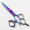 Hair Cutting Scissors, 5.5 inch Professional hair scissors hairdressing set Barber Cutting shears the rotation of the color handle BY ZZYY (Color : 1 pcs add case) view 3