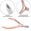 Cuticle Trimmer with Cuticle Pusher and Cutter,YINYIN Cuticle Remover Cutter Nipper Clippers Durable Pedicure Manicure Tools for Fingernails and Toenails(D501-RoseGold) view 2