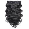 200g Brazilian Body Wave Clip In Human Hair Extensions 8 Pcs/Set Natural Color Clip Ins Remy Hair For Black Women Free Ship (200g/Set, 26inch) view 2