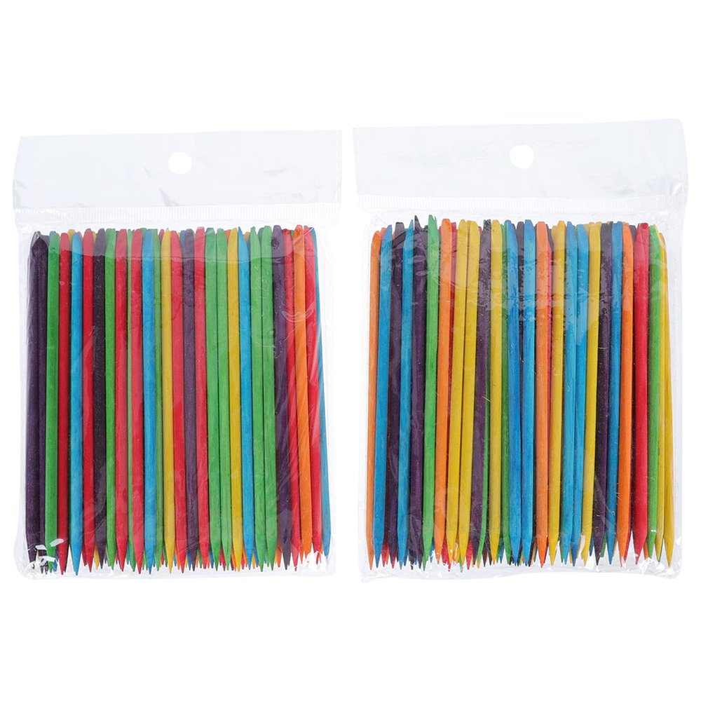 Beaupretty 2packs Sticks for Nail Art Dual-ended Manicure Tools for Cuticle Pushing and Diamond for Home and Salon Use