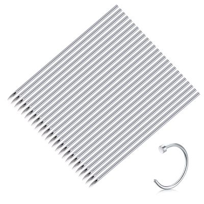 50PCS 20G Piercing needles, Disposable Sterilized Stainless Steel Body Piercing Hollow Needles For Nose Septum Ring Ear Piercing