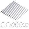 100PCS Mixed Piercing Needles,12G 14G 16G 18G 20G Stainless Steel Piercing Needles For Ear Cartilage Tragus Helix Rook Conch Daith Piercing Nose Septum ring Tongue Eyebrow Lip Nipple Piercing view 1