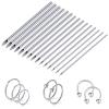 50PCS Mixed Stainless Steel Needles - 12G 14G 16G 18G 20G for Ear Cartilage Tragus Helix Rook Conch Daith Piercing, Nose Septum Ring, Tongue, Eyebrow, Lip, Nipple view 1