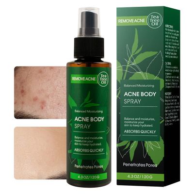 MOKYDUO Acne Spray with Natural Organic Tea Tree Oil - Body, Back, Chest & Face Acne Treatment, Fast Healing Acne Dots, Clears, Balances & Moisturizes All Skin Types - 4.3 OZ