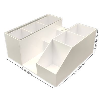 Acrylic Eyelash Beauty Organizer, Grafting Tool Storage With Tweezers Holder Display Boxes for Home Salon (White)