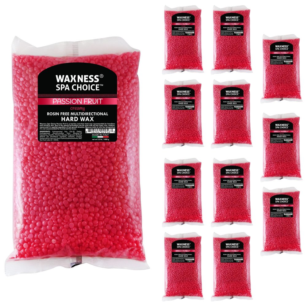 Waxness Spa Choice Rosin Free Multidirectional Hard Wax Passion Fruit Bulk 26.6 lb / 12 kg