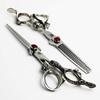 Hair Cutting Scissors, 6 inch Professional Hairdressing scissors set Cutting+Thinning Barber shears Dragon Handle Personality styles BY ZZYY (Color : 1 set) view 1