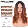 12 Inch Short Bob Wavy Wig Blonde Pink Ombre Synthetic Heat Resistant Fiber Wigs For Black Women Cosplay False Hair P18613 12inches view 3