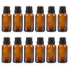 12Pcs Glass Essential Oil Bottles with Perforated Plug Refillable Empty Glass Bottle for Reagent Cosmetic Sample Container view 1