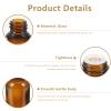 12Pcs Glass Essential Oil Bottles with Perforated Plug Refillable Empty Glass Bottle for Reagent Cosmetic Sample Container view 4