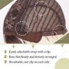 14Inches Short Natural Wave Bob Wig Middle Part Black Golden Wig Heat Resistant Wavy Synthetic Wigs For Black Women #10 14inches view 4