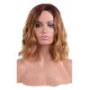 12 Inch Short Bob Wavy Wig Blonde Pink Ombre Synthetic Heat Resistant Fiber Wigs For Black Women Cosplay False Hair #35 12inches view 1