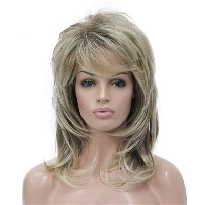 Long Shaggy Layered Dark Auburn Classic Cap Full Synthetic Wig Women's Wigs R10-26 16inches