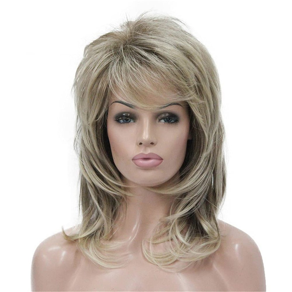 Long Shaggy Layered Dark Auburn Classic Cap Full Synthetic Wig Women's Wigs R10-26 16inches